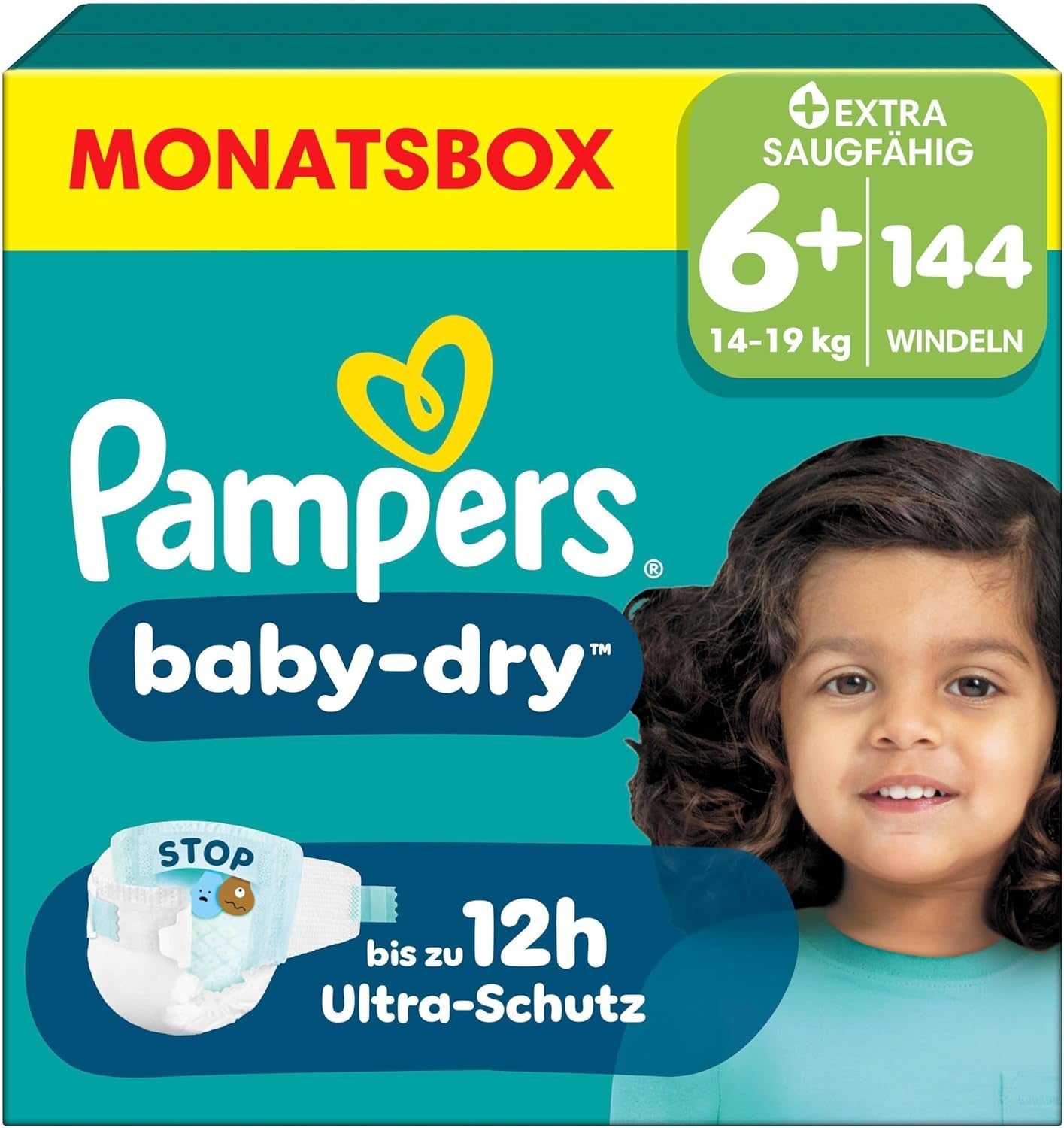 Scutece Pampers Baby-Dry mărimea 5, 174 de scutece, 11 kg - 16 kg, protecție împotriva scurgerilor de până la 100% și confort toată noaptea