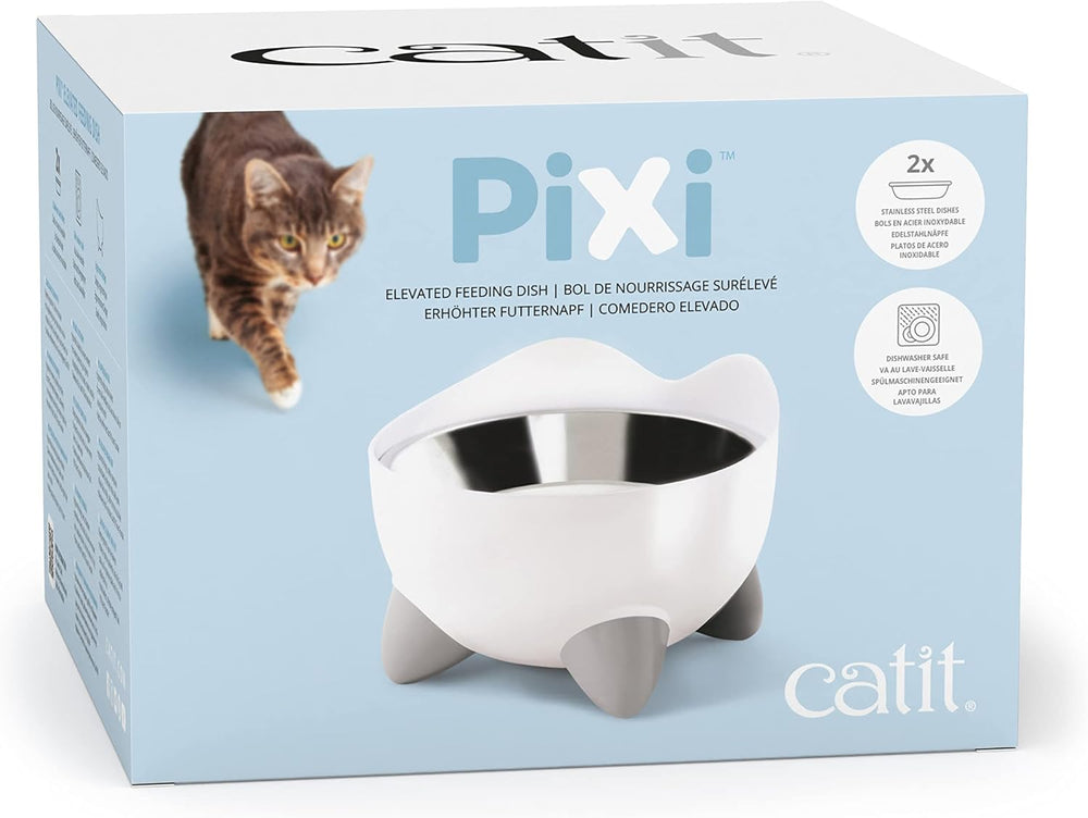 Catit Pixi est un couvre-chef ergonomique pour chats, 200 ml, blanc