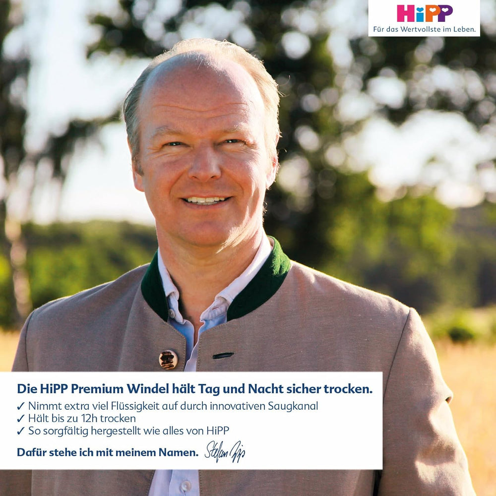 Couche HiPP Extra Soft Premium Taille 1 Nouveau-né 2-5 kg, 72 pièces (3 paquets de 24), avec protection contre les fuites à 3 voies et double protection cutanée