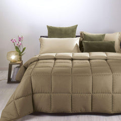 Caleffi couette moderne, microfibre, taupe, lit double Couettes et couettes Naty Shop Titre par défaut