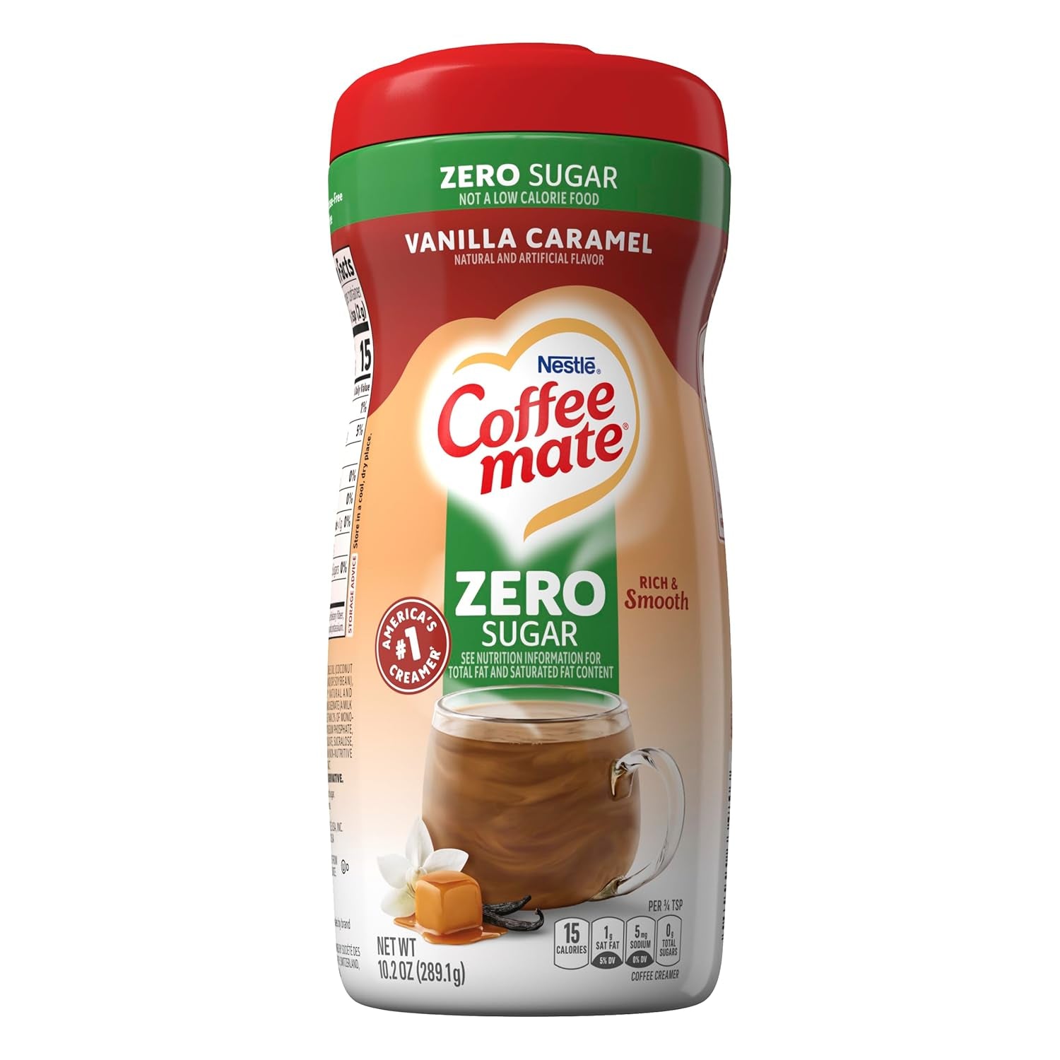 Coffee-Mate Vanille Caramel, Crème à café en poudre sans sucre, Kaffeesahne Pulver - Vanille Karamell - OHNE ZUCKER ! des États-Unis