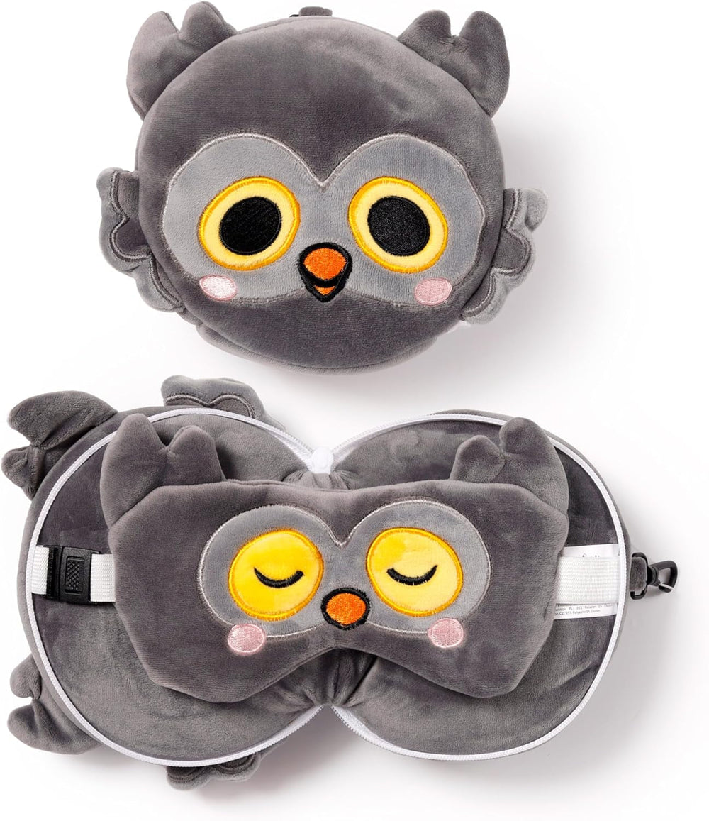 Oreiller de voyage Relaxeazzz Mask - Winston Owl - Oreillers de voyage animaux mignons Naty Shop Titre par défaut