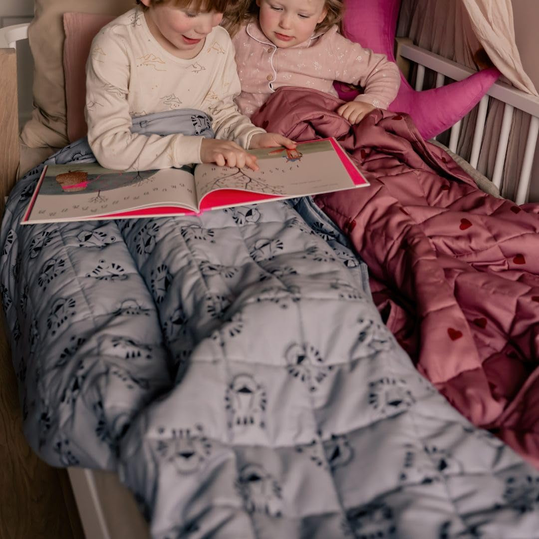 Couverture pondérée pour bébé | 3,5 kg | 100X150Cm | Couverture thérapeutique | Couvertures lestées | Couverture épaisse (visage de tigre bleu, 3,5Kg-100X150 Cm) Lits et Couvertures BLENKZ.