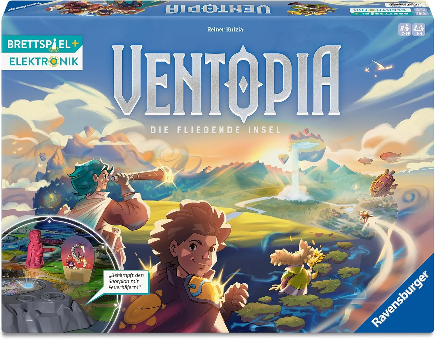 Ravensburger 24582 Ventopia - Jeu de société électronique The Flying Island pour enfants à partir de 7 ans pour 1 à 4 joueurs