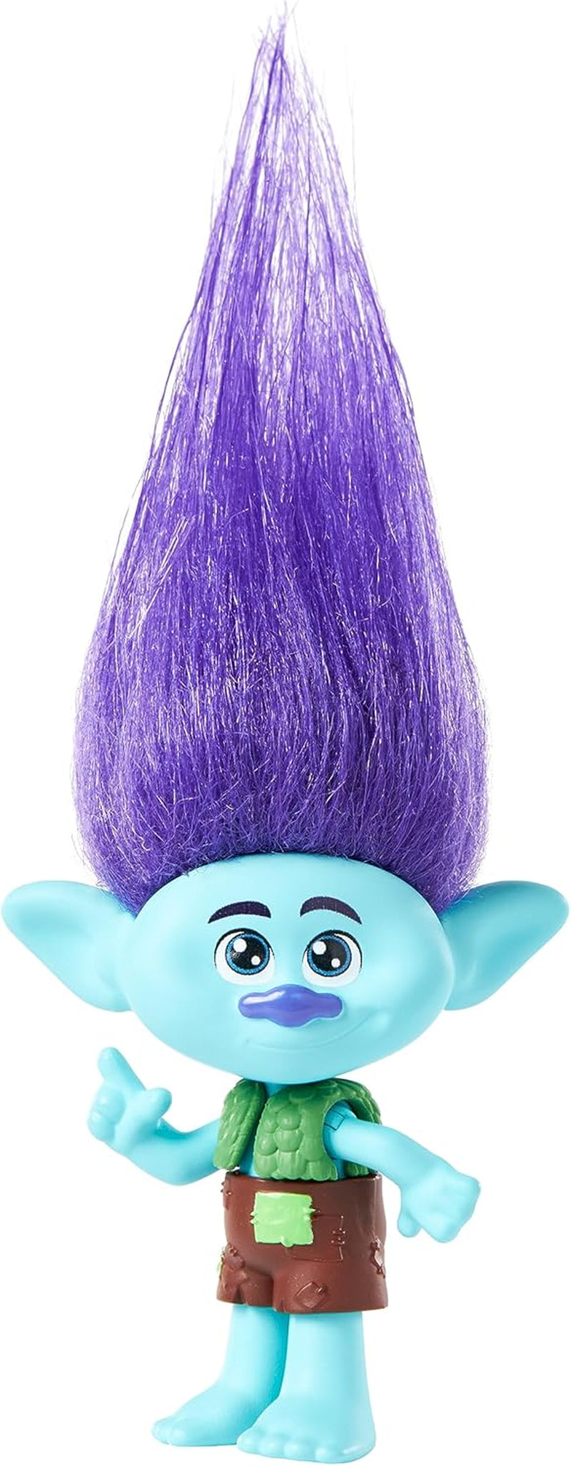 Mattel DREAMWORKS TROLLS Together Strong - Queen Poppy, Viva, Branch, Guy Diamond avec Tiny Diamond avec cheveux en peluche et 5 articulations, à partir de 3 ans, HNF07 Dolls Naty Shop Branch