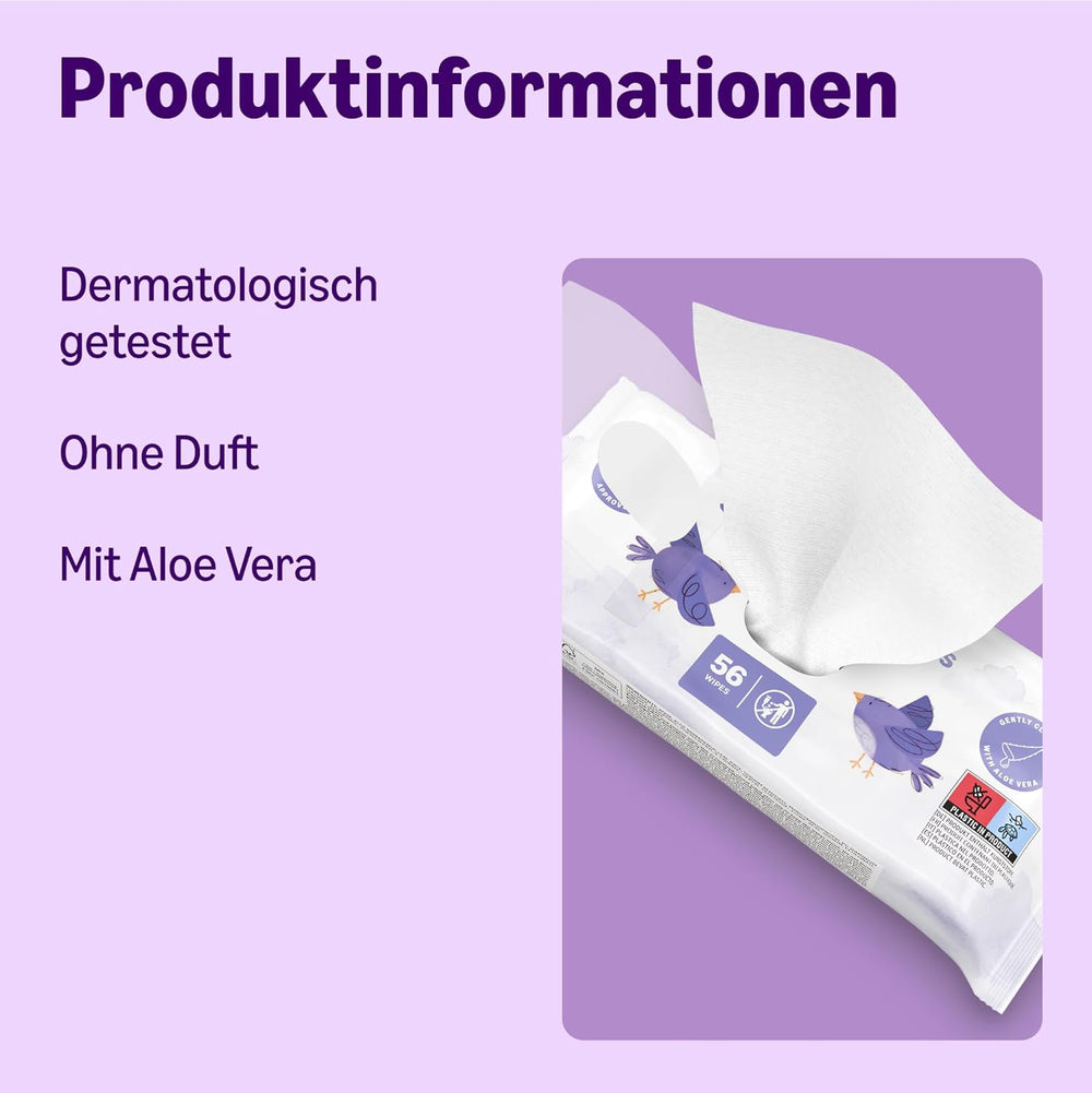 par Amazon Sensitive Baby Tücher, Unparfümiert, 1008 Feuchttücher, 18er-Packung á 56 Stück (Zuvor eine Marke von Mama Bear, gleiches Produkt)