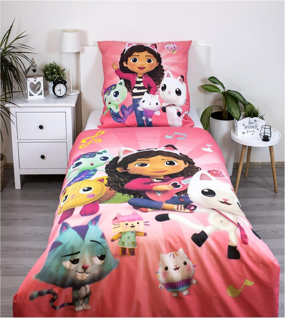Literie enfant films et dessins animés, réversible, coton Literie - enfants Naty Shop Gabby'S Dollhouse