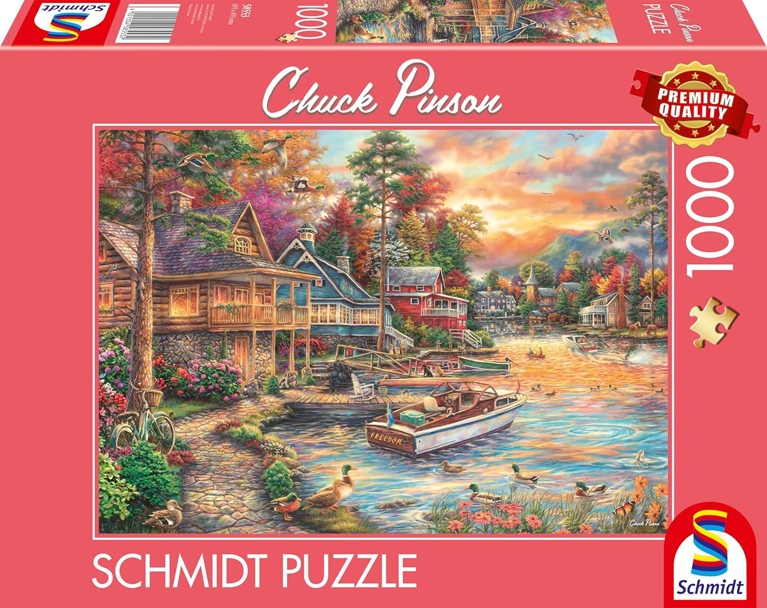 Schmidt Spiele 58553 Chuck Pinson, Shore in the Evening Gold, puzzle 1000 pièces Puzzle Naty Shop Titre par défaut