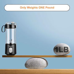 Topesct Mélangeur à emporter, Smoothie Maker to Go – Mixeur sur socle mobile/Mini mixeur électrique avec connexion 3D pour mixeurs à emporter, Presse-agrumes USB 13 oz (Noir) Cuisine Naty Shop