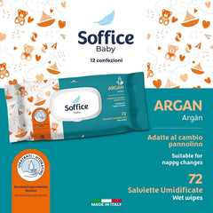 Feuchttücher Für Neugeborene, 72 Stück, Pop-Up Argan – Zubehör Und Produkte Für Die Hygiene Des Babys, Ideal Für Windelwechsel Und Kindergarten – Baby Wipes Sanft Und Reinigend – 12 Packungen Naty Shop