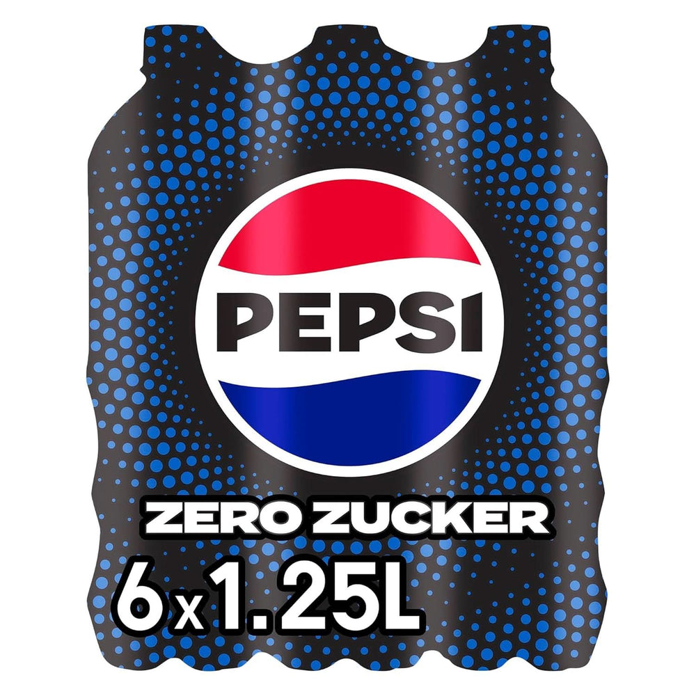 Pepsi Zero Sugar, Boisson gazeuse sans sucre, cola caféiné, coffret 6 x 1,25 litres Boissons sans alcool Naty Shop