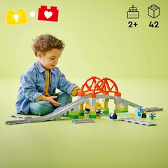 LEGO DUPLO Town Railway Bridge and Tracks - Ensemble d'extension, Cadeau pour les enfants à partir de 2 ans, Ensemble de construction et de reconstruction, Ensemble de développement préscolaire, Jouet éducatif 10426 Jeux de construction Besuche den LEGO-Store