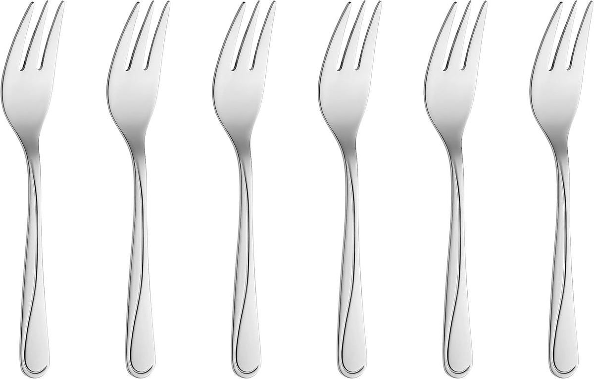 Gerlach Mango Besteck-Set 6 Personen Spülmaschinenfest Essbesteck Edelstahl Elegantes Besteck Messer Gabel Löffel Teelöffel Tafelbesteck Rostfrei 24 Stk, Silberglänzend Kitchen Naty Shop Silberglänzend 6 El.