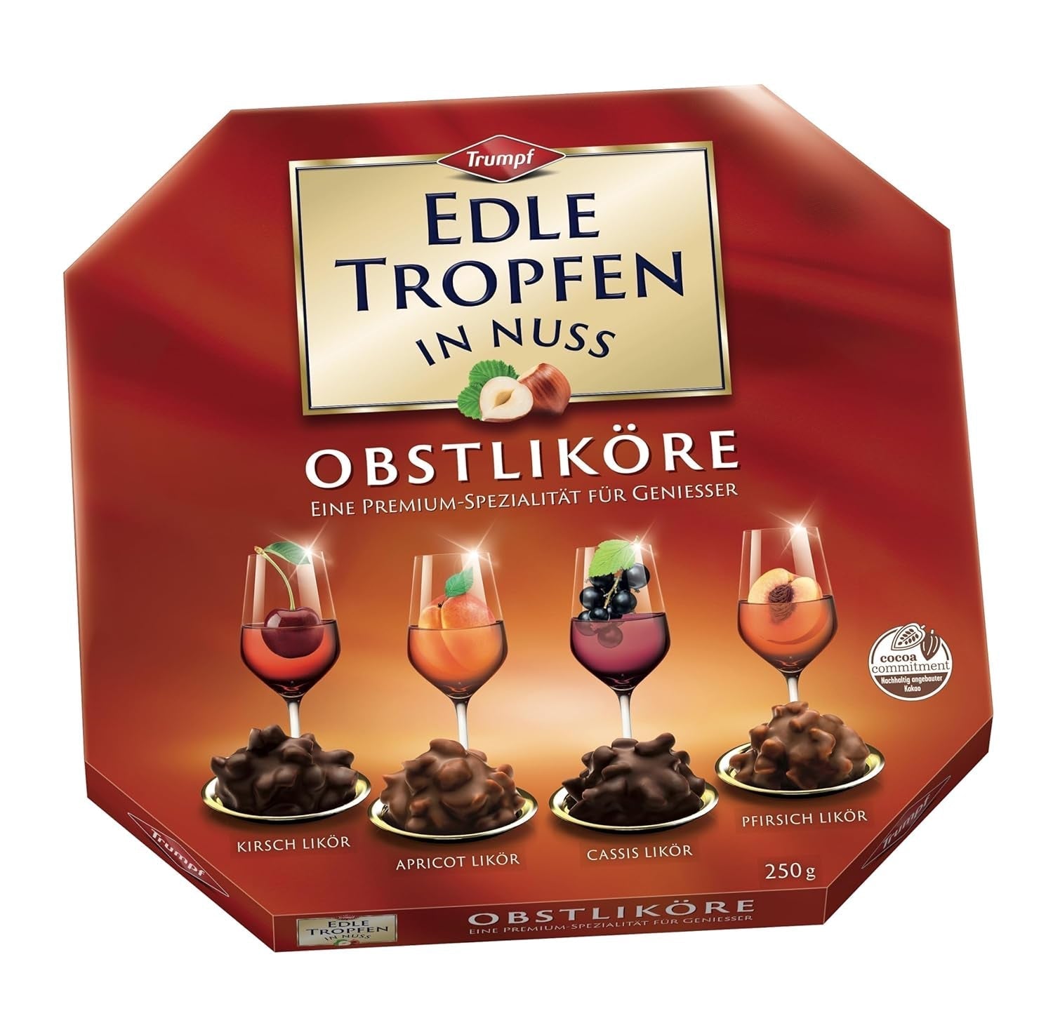 Edle Tropfen, chocolat fourré aux liqueurs de fruits, 250 grammes Bonbons au chocolat Naty Shop Default Title