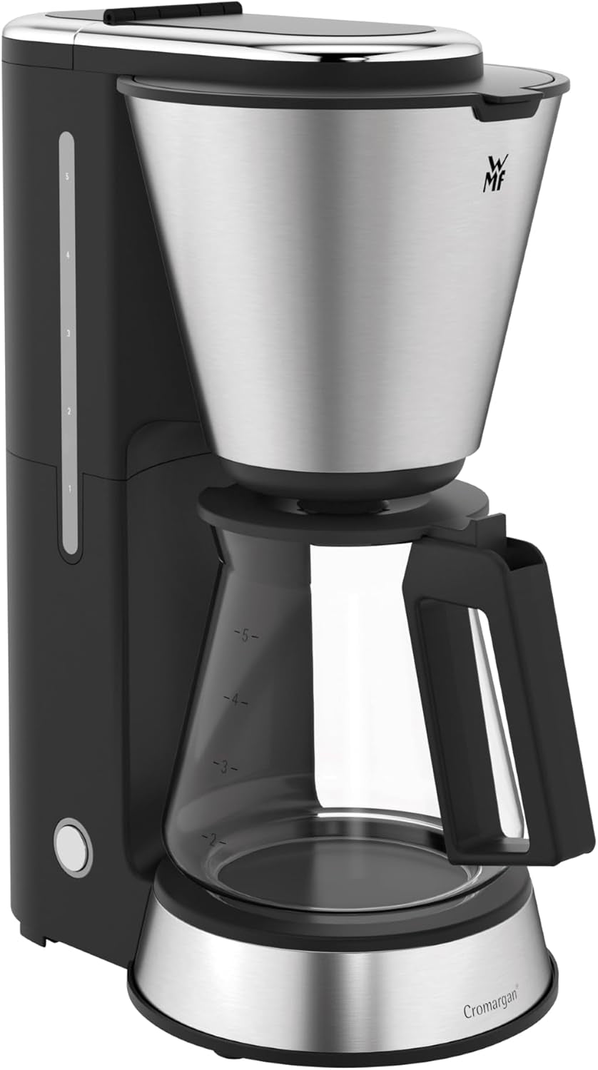 Machine à expresso WMF Bueno avec carafe en verre, café filtre, 10 tasses, bouton marche/arrêt, système anti-goutte, filtre oscillant, arrêt automatique, plaque chauffante, 1000 W