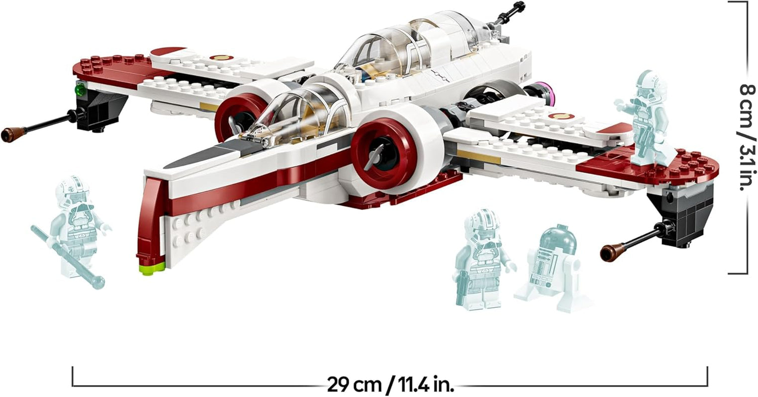 LEGO Star Wars 75402 ARC-170 Starfighter Spielzeug mit 4 Minifiguren inkl. Klon-Piloten und R4-P44 Droide, Sammlerstück, Geschenk für Fans von Die Rache der Sith und Jungen und Mädchen ab 9 Jahren