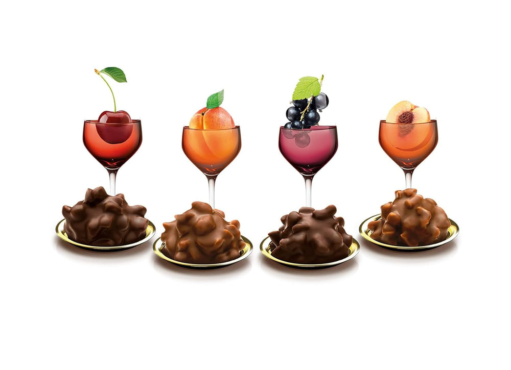 Edle Tropfen, chocolat fourré aux liqueurs de fruits, 250 grammes Bonbons au chocolat Naty Shop