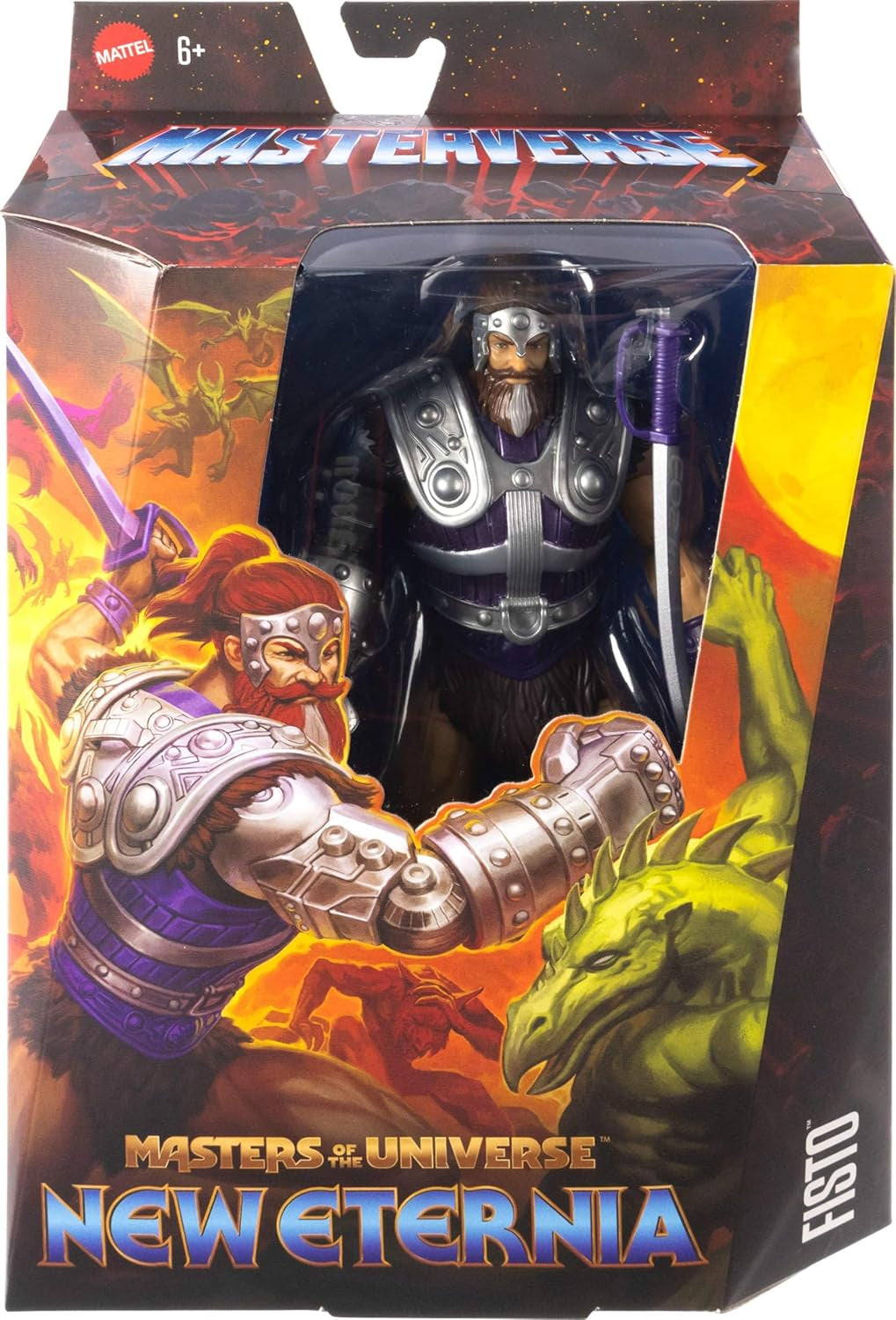 Figurine d'action Masterverse des Maîtres de l'Univers Env. 18 cm, New Eternia Fisto, MOTU Toy Hero With Iron Fist, 30 points de mouvement, JBP76, [Multicolore] Figurines Naty Shop