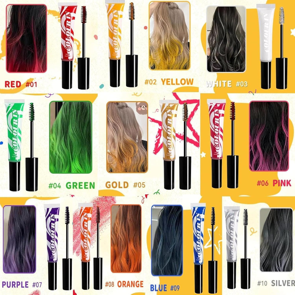 Teinture capillaire temporaire verte - 14 ml de teinture capillaire à la craie pour cheveux, bâton de teinture capillaire verte lavable, craie capillaire de couleur instantanée, teinture capillaire à la craie de carnaval pour Noël, Halloween, carnaval, teinture capillaire cosplay Naty Shop