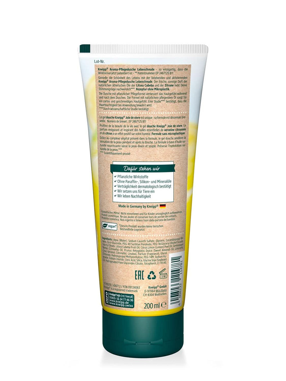 Kneipp Aroma, gel douche hydratant, 200 ml Douche et bain Naty Shop