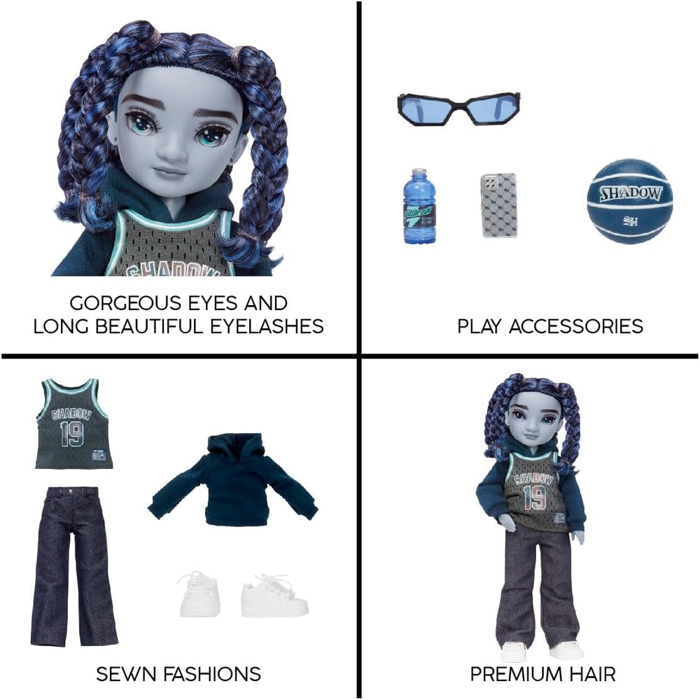 Rainbow High Shadow High Serie 3 - Oliver Ocean - Blaue Modepuppe - Junge - Modisches Outfit und mehr als 10 Bunte Spielaccessoires - Ideal für Kinder von 4-12 Jahren und Sammler