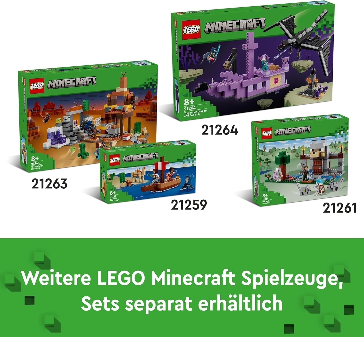 LEGO Minecraft Badlands Mine Jeu vidéo Ensemble de jouets miniers pour garçons et filles à partir de 8 ans Briques de construction amusantes Ensemble d'aventure Cadeau d'anniversaire 21263 Jeux de construction Besuche den LEGO-Store