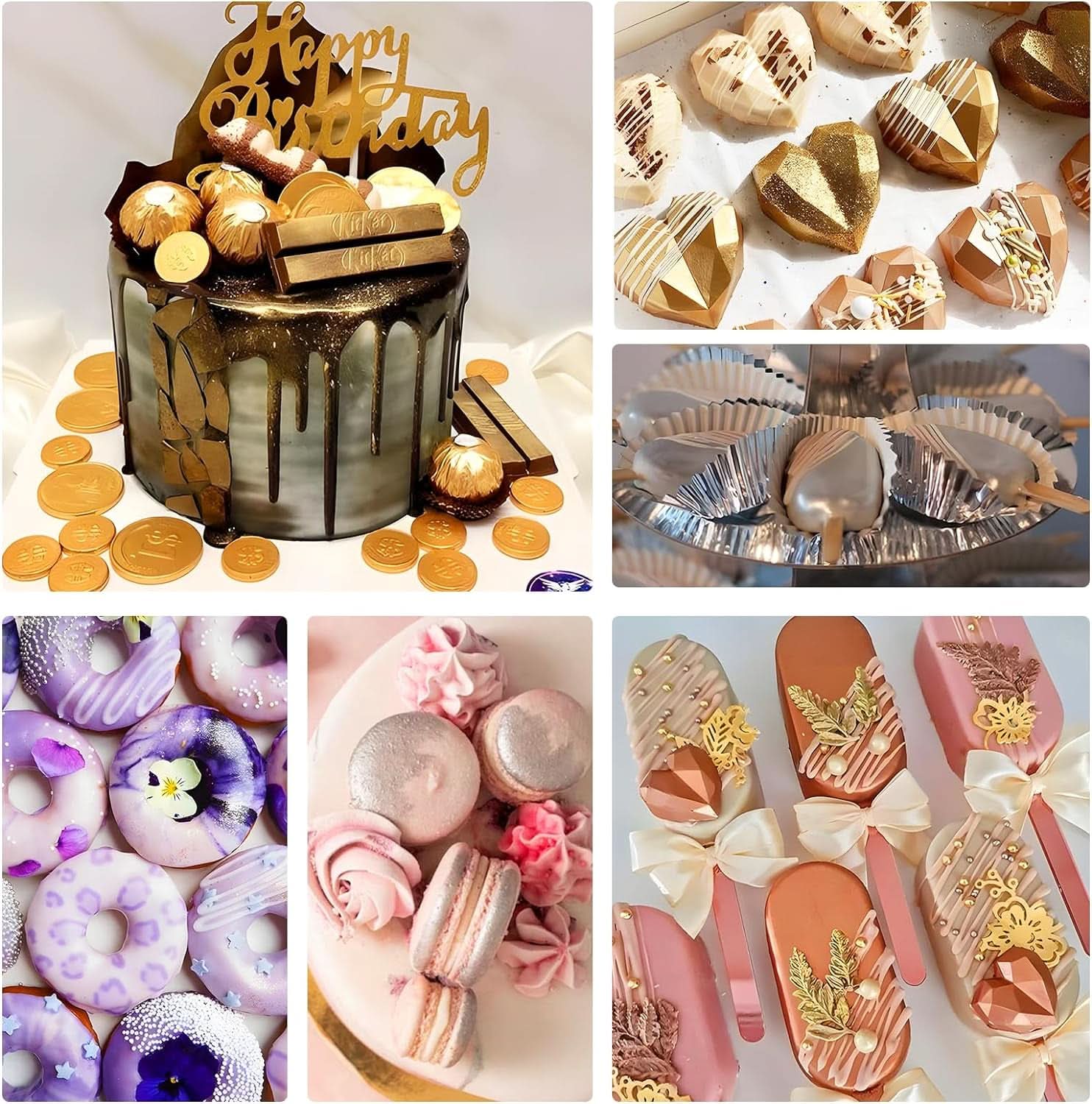 Paillettes comestibles, diverses nuances, 5 grammes Naty Shop