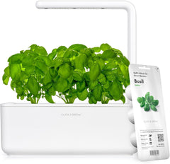 Click and Grow Growbox, Smart Garden, plus facile que le système de culture hydroponique, jardin intérieur, jardin d'herbes aromatiques, serre intérieure avec 3 capsules de plantes incluses, blanc