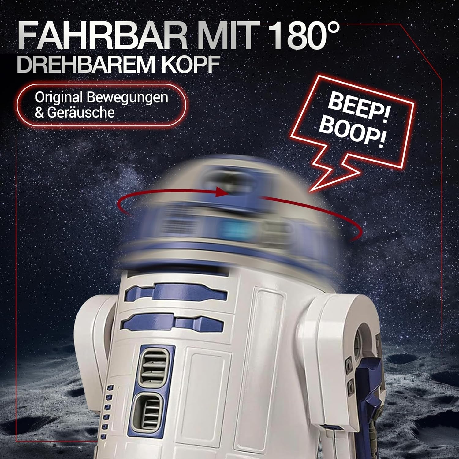Clementoni Star Wars R2-D2 Roboter - Bausatz mit über 50 Teilen für Kinder ab 8 Jahren - Inkl. App zur Programmierung - Lernspielzeug mit Mint-Ansatz - 59457