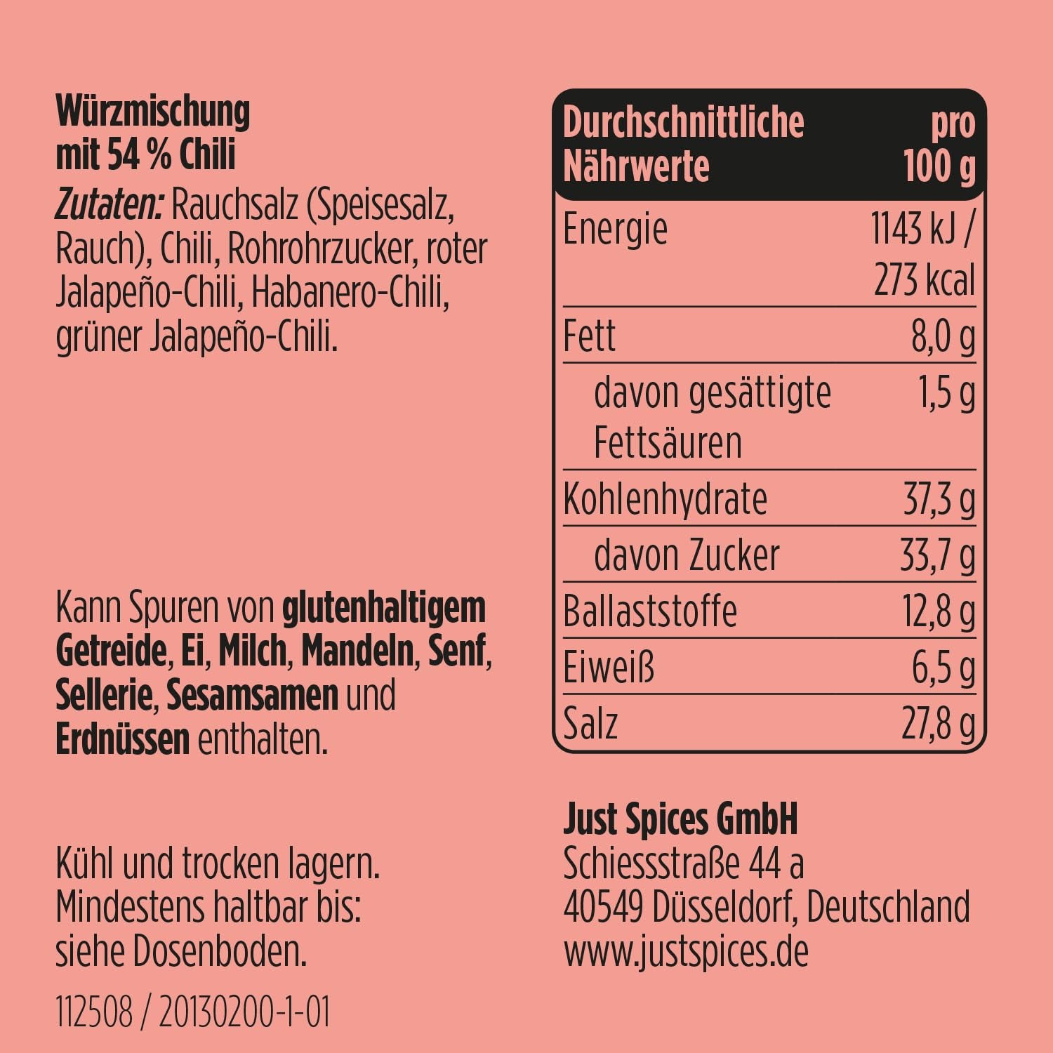 Just Spices Turbo Sharper Allrounder I More Wumms für jedes Gericht mit dreifach Chili I Gewürzdose, 61 g
