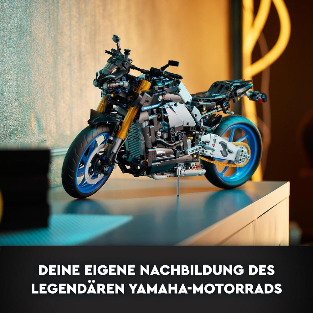 LEGO 42159 Technic Yamaha MT-10 SP Kit de modèle de moto pour adultes, modèle de véhicule authentique à moteur 4 cylindres, direction fonctionnelle et application AR, cadeau pour hommes et femmes Kits de construction Besuche den LEGO-Store