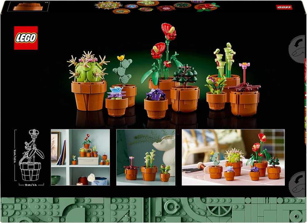 Mini plantes LEGO Icons, 9 fleurs artificielles à construire, ensemble de collection botanique pour adultes avec pot en terre cuite à construire, décoration d'intérieur, cadeau pour femmes et hommes 10329 Ensembles de construction Besuche den LEGO-Store