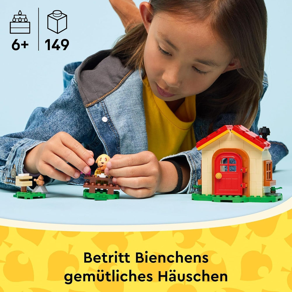 LEGO Animal Crossing - Bienchens gemütliches Haus - Spielzeug mit Minifigur, Klavier, Picknicktisch & Lebensmittel Zubehör - Spielset Gamer Geschenk für Mädchen, Jungen & Fans ab 6 Jahren - 77058