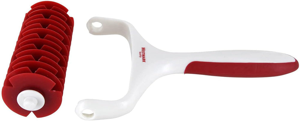 Rouleau Westmark avec filet, longueur : 19,5 cm, plastique, blanc/rouge, 32182270