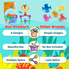 48 pièces 3 ans Montessori jouet de bain blocs de construction en Silicone mère et bébé Naty Shop