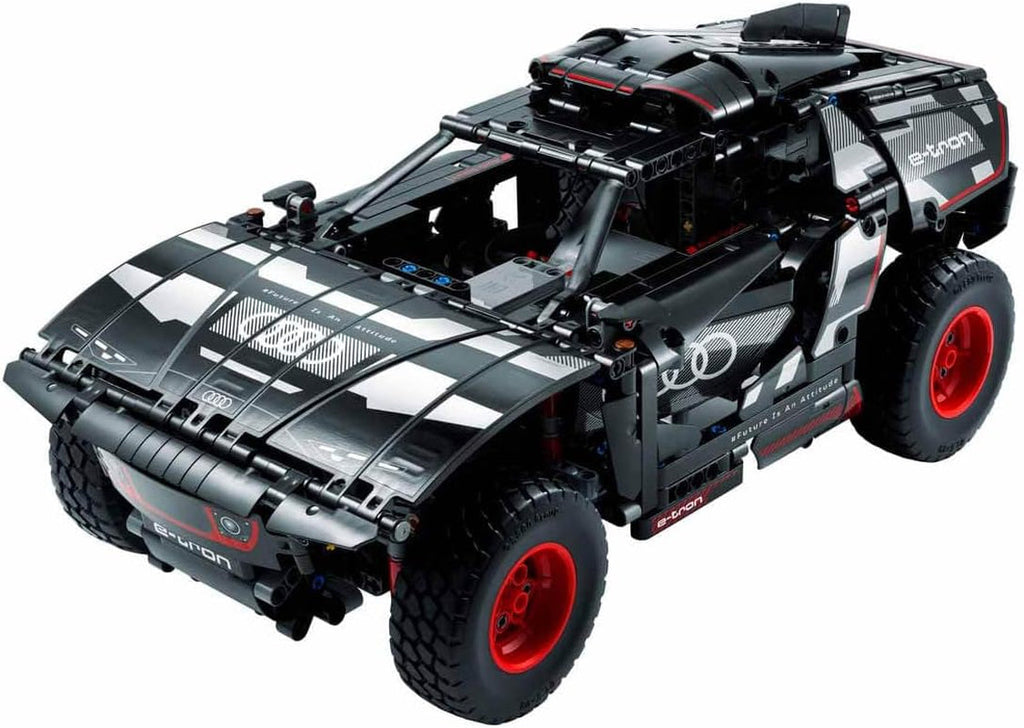 LEGO 42160 Technic Audi RS Q E-Tron, mașină de raliu controlată de la distanță, Dakar rally off-road car, RC controlat prin aplicație cu Control +, cadou pentru băieți, fete și fani de la 10 ani pentru a construi Seturi de constructie Besuche den LEGO-Store