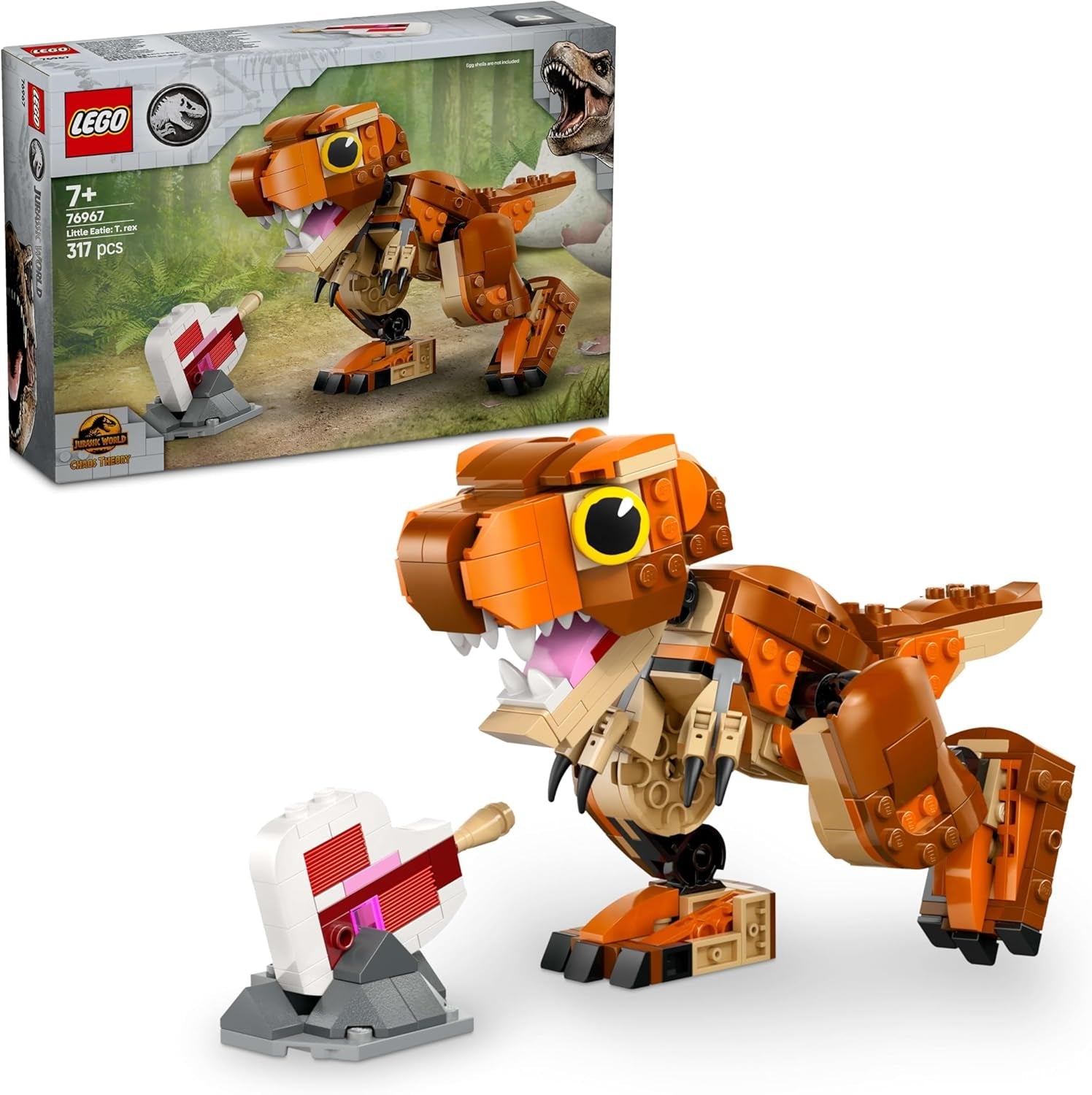 LEGO Jurassic World Little Eatie : jouet de construction T.Rex pour garçons et filles de 7 ans, ensemble de construction de dinosaures, modèle cadeau pour enfants avec bouche, tête et queue mobiles 76967 Jeux de construction Besuche den LEGO-Store Default Title