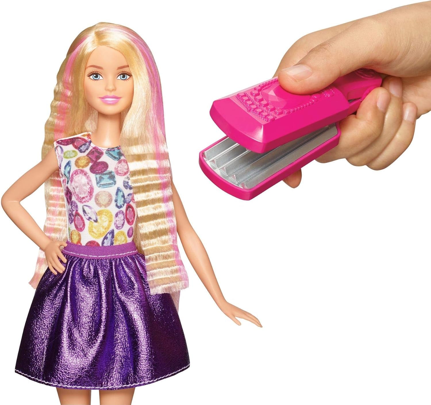 Mattel Barbie DWK49 Ensemble de jeux Wellen et Lockenspaß, grande couleur