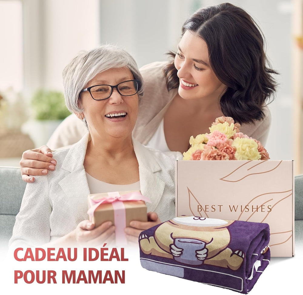 Niyewsor Cadeau d’anniversaire, Pour maman, Couverture polaire, Cadeau pour maman, Fête des Mères et idée cadeau de Noël pour maman Niyewsor Lits et couvertures