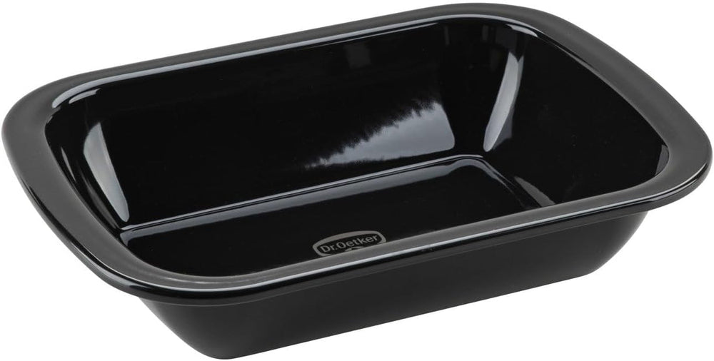 Dr. Oetker Back-Idee Kreativ Dessert- Und Auflaufform Aus Emaille, 39,5 X 28 X 6,5 Cm– Hitzebeständig Bis 400°C, Schnittfest, Kratzfest, Induktionsgeeignet, Schwarz Moules et plaques à pâtisserie Naty Shop 28 X 21 Cm