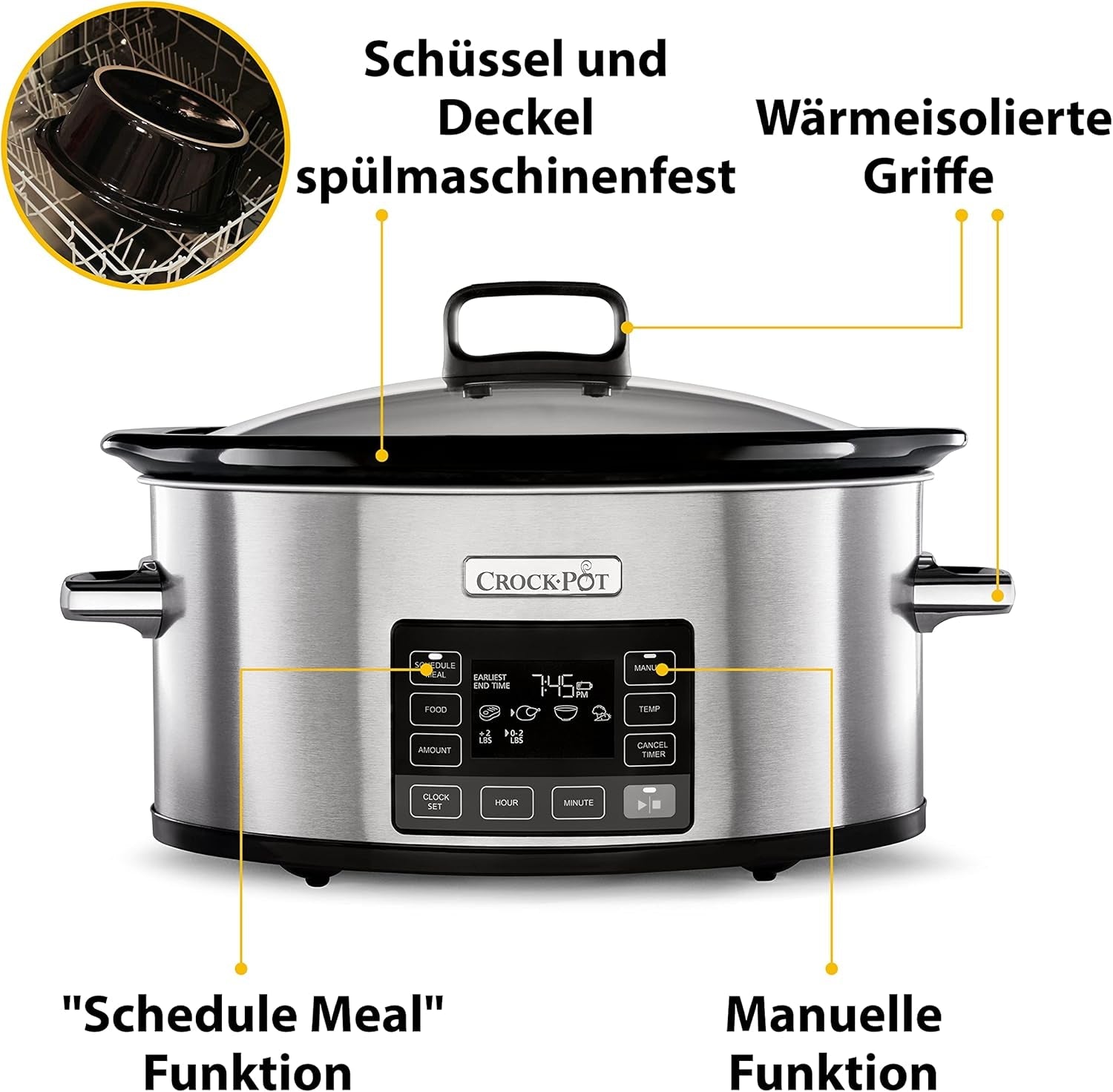 Mijoteuse numérique Crock-Pot Timeselect, 5,6 litres (7 personnes) Mijoteuse Naty Shop