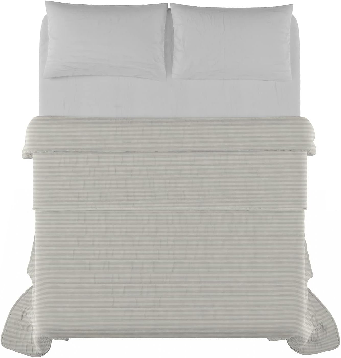 Couette d'été Satin Rayures, polyester, crème, 260X250 Cm Couettes et couettes Naty Shop