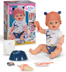 BABY Born Emma en style jungle - Poupée de 43 cm de hauteur - 10 fonctions Y compris accessoires et robe aux couleurs unisexes - Fonctionne sans piles - Convient aux enfants à partir de 3 ans Naty Shop Dolls Titre par défaut