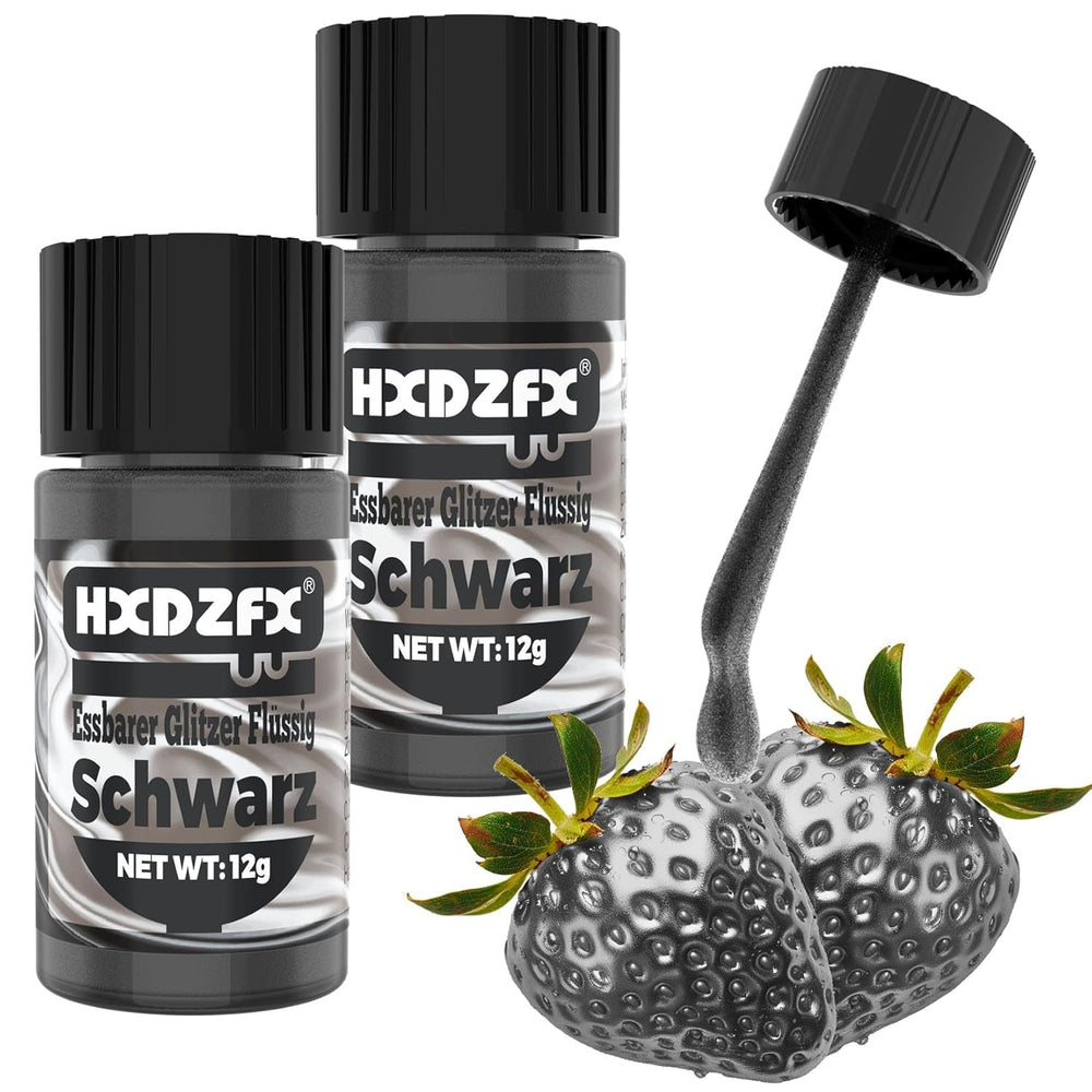Paillettes liquides comestibles - 2 × 12 grammes Glitter Naty Shop Noir