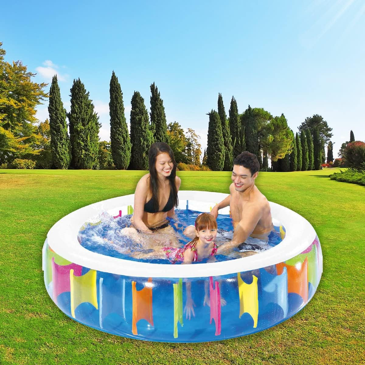 Piscină Jilong Rainbow Ø 190 x 50 cm Piscină pentru copii Piscină pentru copii Piscină pentru grădină și terasă