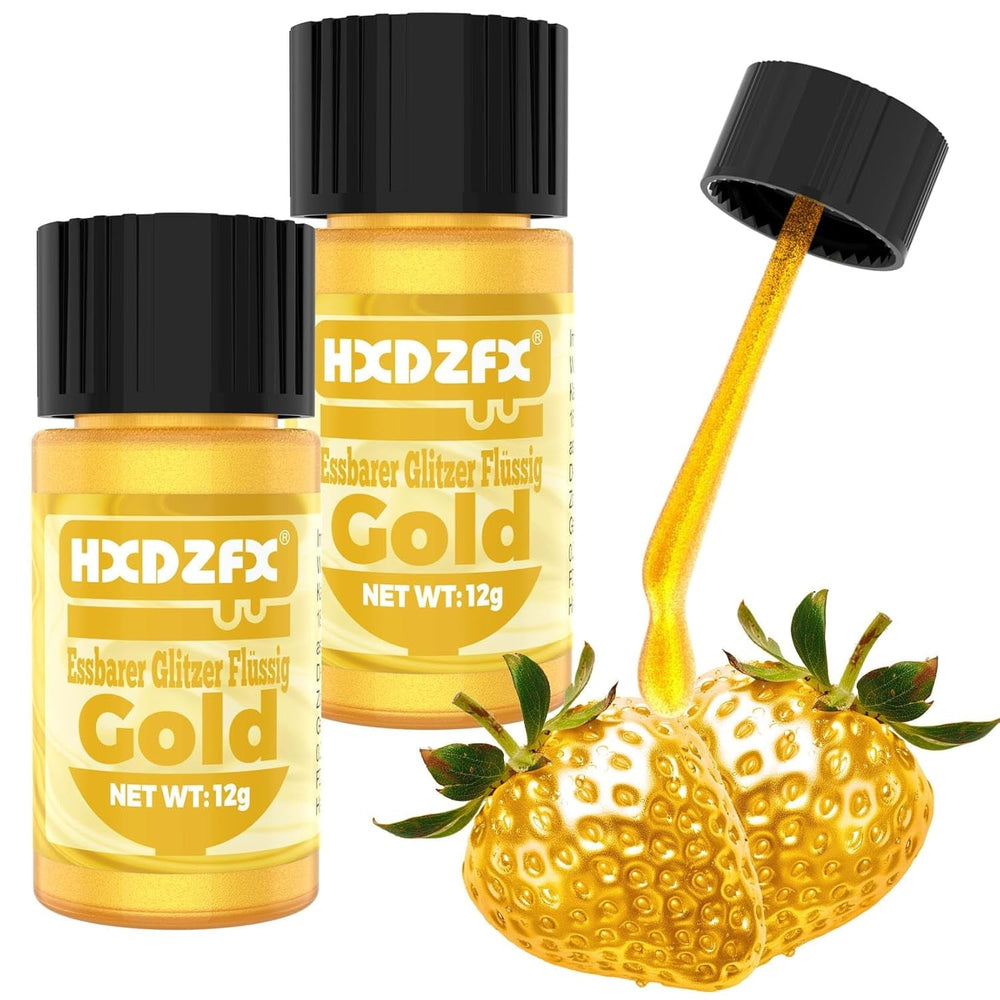 Paillettes liquides comestibles - 2 × 12 grammes Glitter Naty Shop Gold