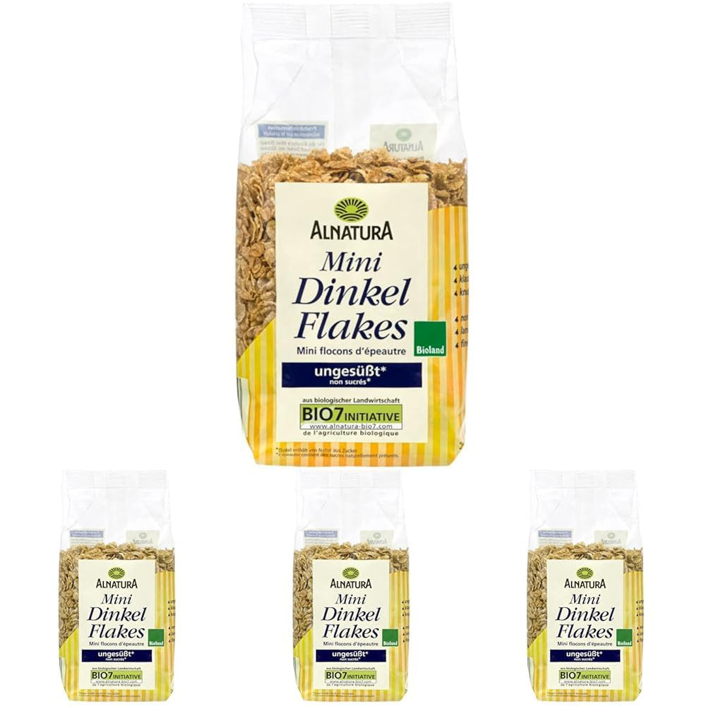 Mini Flocons d'Épeautre - Qualité Bio - Non sucré, Croquant - Petit Déjeuner, 175g