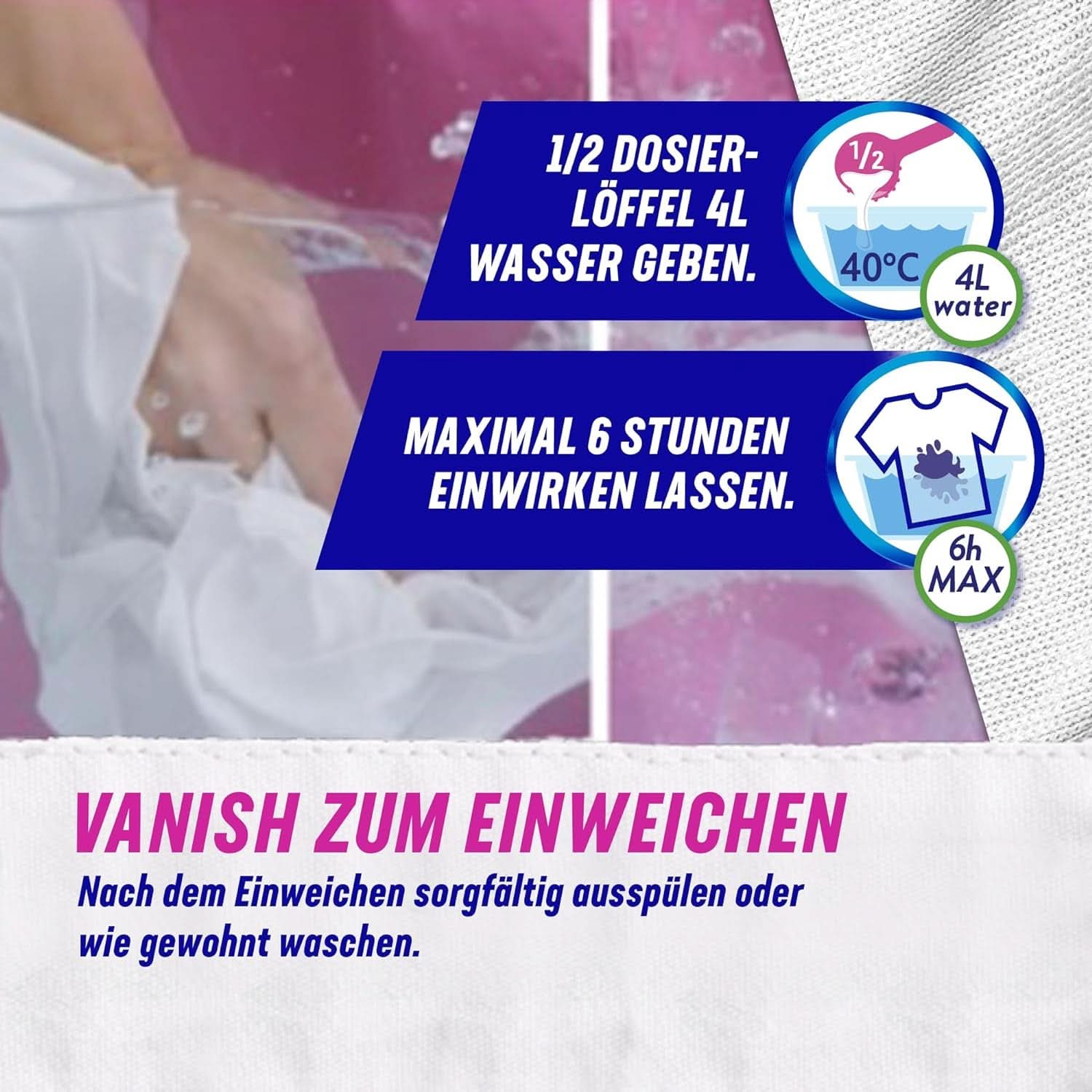 Vanish Oxi Action Powerwhite Poudre - 1 X 1,125 Kg - poudre détachante et améliorant le linge sans chlore - pour linge blanc Détergents à Lessive Naty Shop