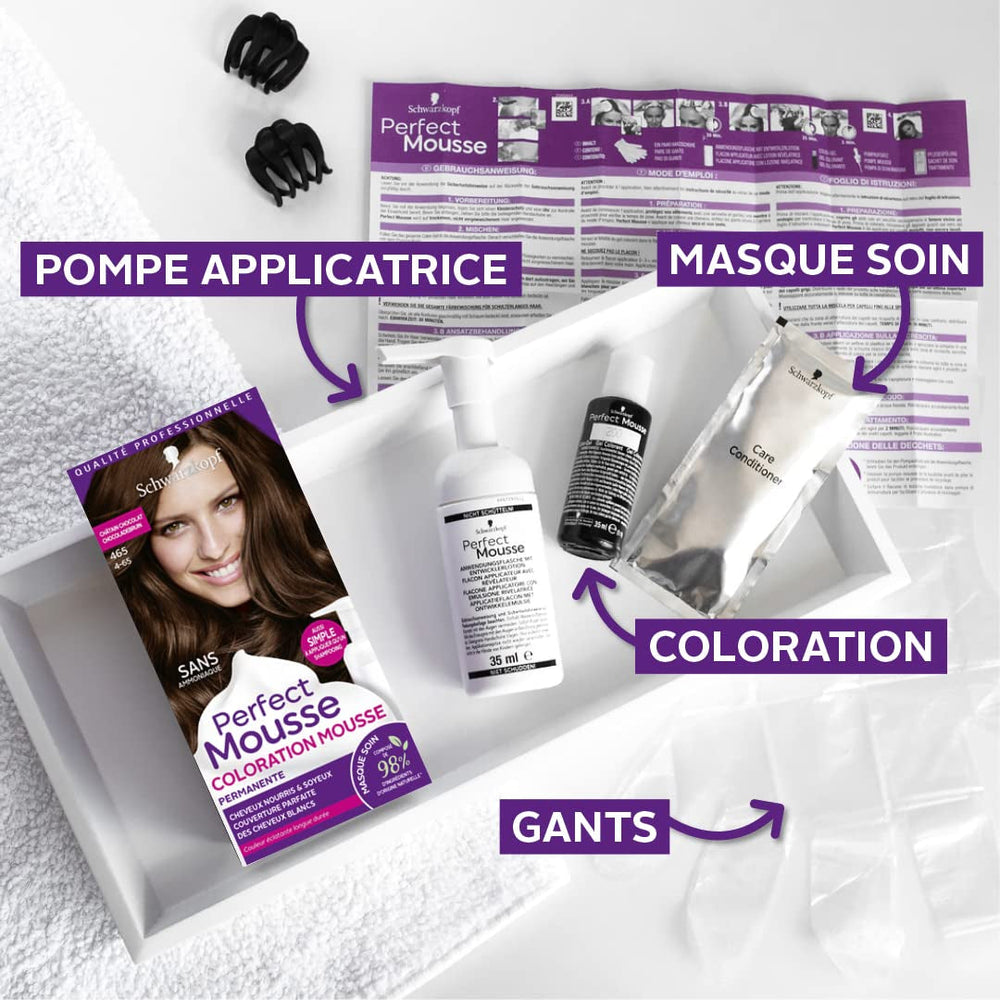 Perfect Mousse Mousse colorante permanente, 668 Hasellnuss Hair Dye Naty Shop