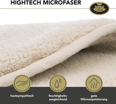 Gözze - Couverture doudou douce Nuage, imitation peau de mouton, 100% polyester (microfibre), 150 X 200 Cm - Couettes et couettes Camel Naty Shop